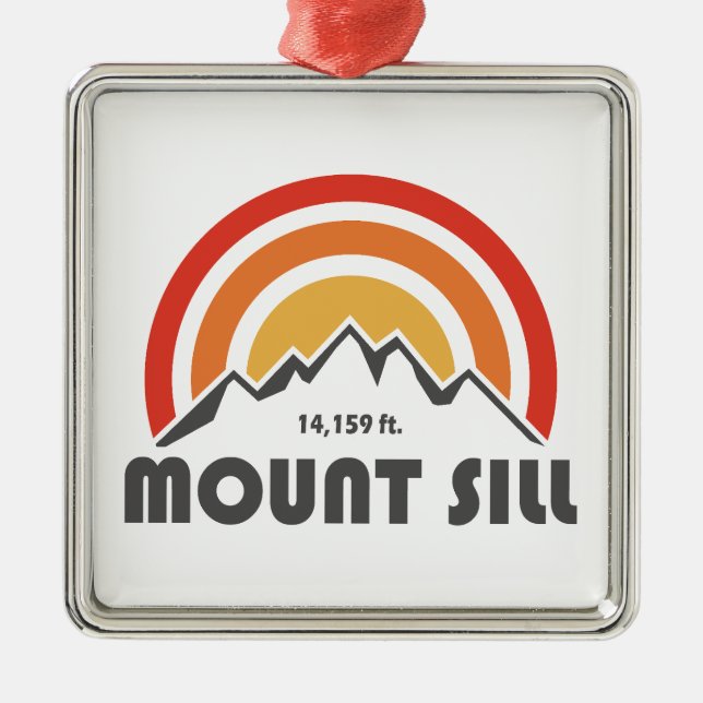 Mount Sill California Metal Tree Decoration (Front)