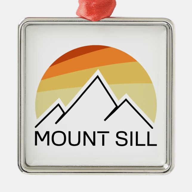Mount Sill California Retro Metal Tree Decoration (Front)