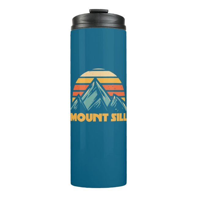 Mount Sill California Retro Turquoise Thermal Tumbler (Front)