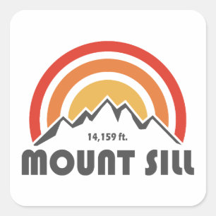 Mount Sill California Square Sticker