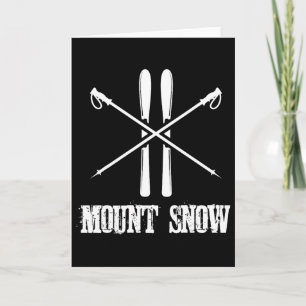 Mount Snow Skiing Skier Ski Poles Nordic Down Hill Card