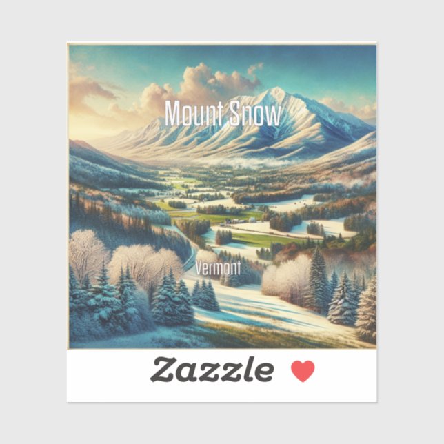 Mount Snow Vermont 3 Inch Vinyl Sticker (Sheet)