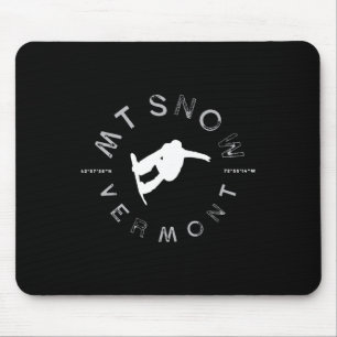 Mount Snow Vermont Graphic Vintage Snowboard T Shi Mouse Mat