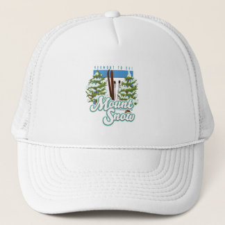 Mount Snow Vermont Ski logo. Trucker Hat