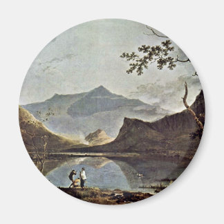 Mount Snowdon From Llyn Nantlle Seen By Wilson Ric Magnet