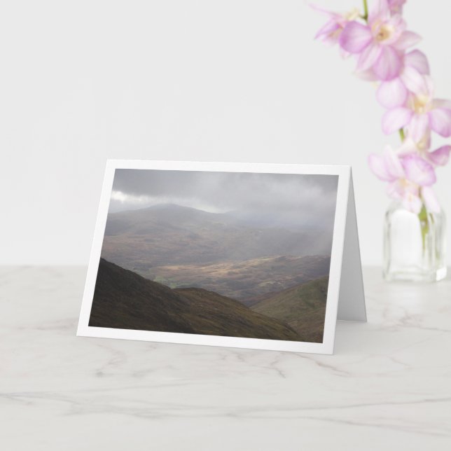 Mount Snowdon Landscape, Wales Card (Orchid)