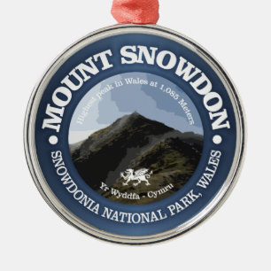 Mount Snowdon Metal Tree Decoration