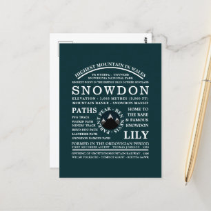 Mount Snowdon, Mountain Expedition Information Postcard