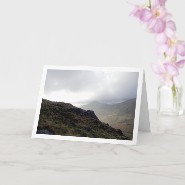 Mount Snowdon, Snowdonia National Park, Wales Card (Orchid)