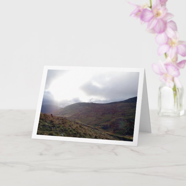 Mount Snowdon, Snowdonia National Park, Wales Card (Orchid)