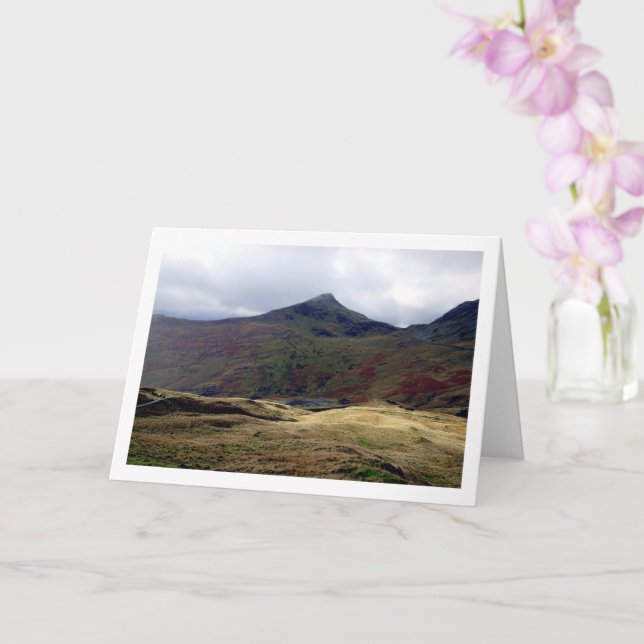 Mount Snowdon, Snowdonia National Park, Wales Card (Orchid)
