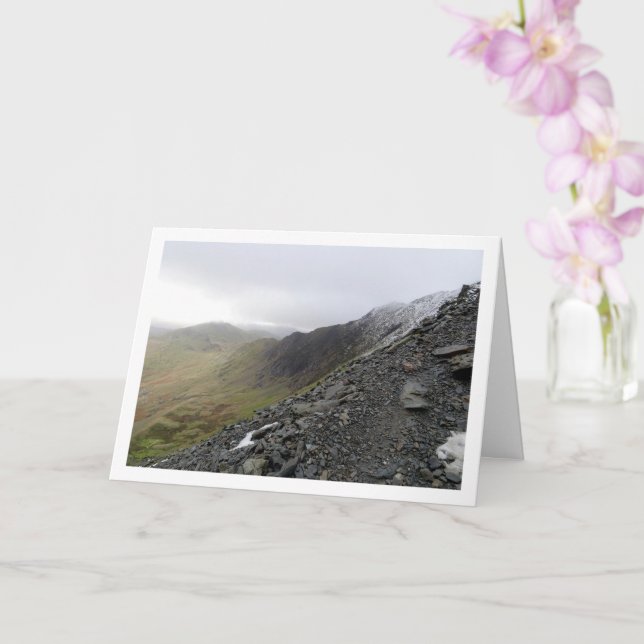 Mount Snowdon, Snowdonia, Wales, United Kingdom Card (Orchid)