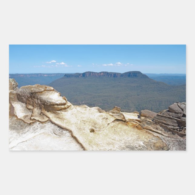 Mount Solitary and Jamison Valley Rectangular Sticker (Front)
