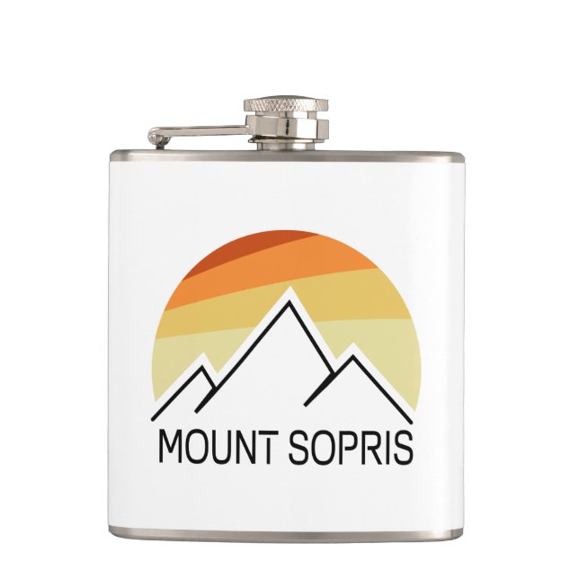 Mount Sopris Retro Hip Flask (Front)