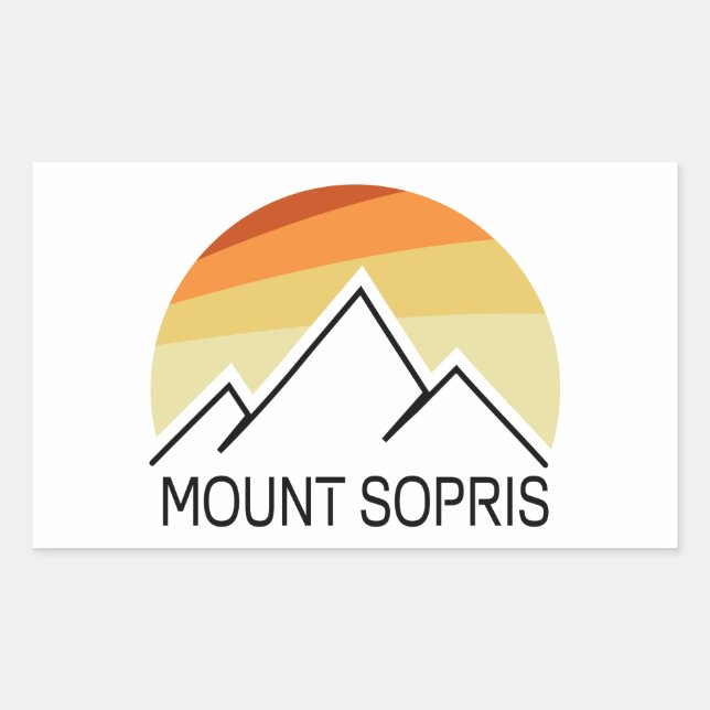 Mount Sopris Retro Rectangular Sticker (Front)