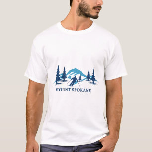 Mount Spokane Washington Ski Resort Skiing Skier T-Shirt