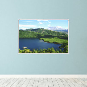 Mount St Helens Coldwater Lake Scenic Landscape Canvas Print