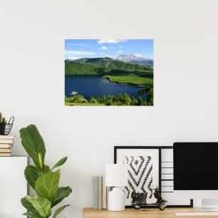 Mount St Helens Coldwater Lake Scenic Landscape Poster