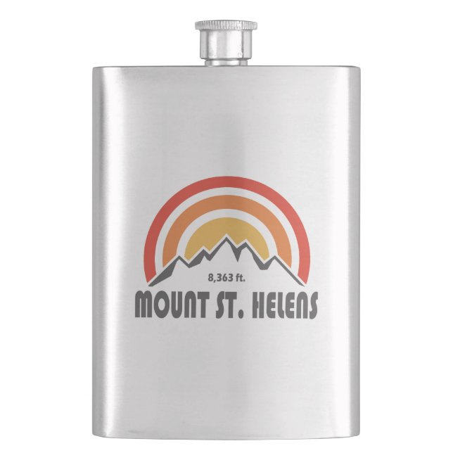 Mount St. Helens Hip Flask (Front)