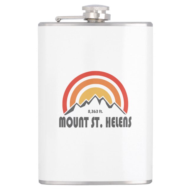 Mount St. Helens Hip Flask (Front)