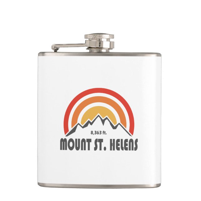 Mount St. Helens Hip Flask (Front)