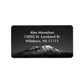 Mount St. Helens in Monochrome Custom Address Labe Label