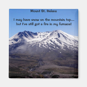 Mount St. Helens Magnet with caption