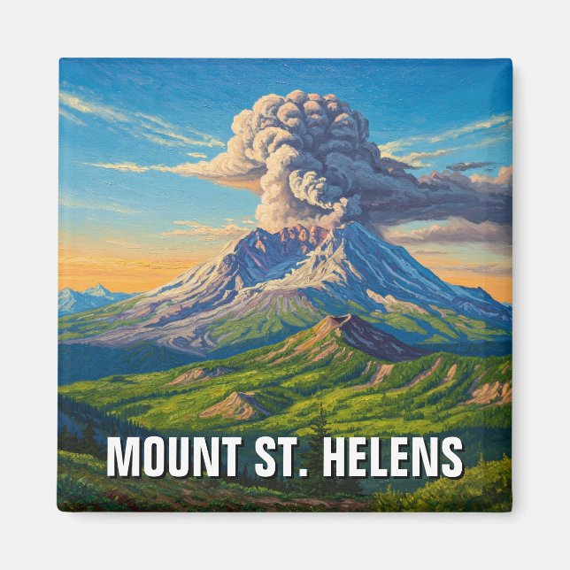 Mount St Helens National Volcanic Monument Magnet (Front)