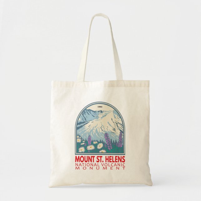 Mount St Helens National Volcanic Monument Retro Tote Bag (Front)