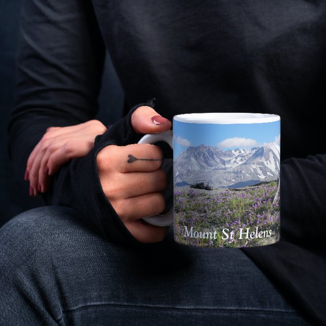 Mount St Helens Photo Coffee Mug (In Situ Held)