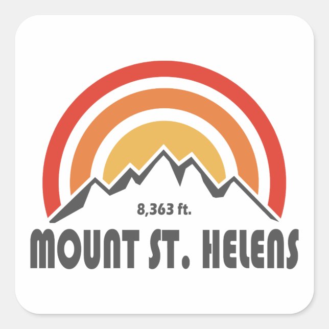 Mount St. Helens Square Sticker (Front)