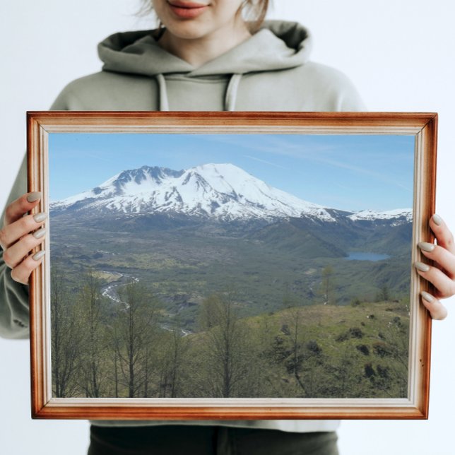 Mount St Helens Volcanic Landscape Photo Print (In Situ Framed)