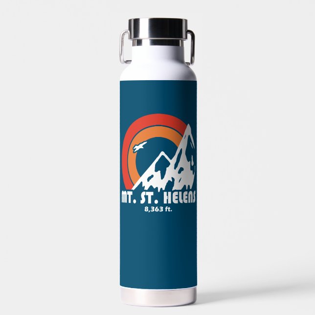 Mount St. Helens Washington Sun Eagle Water Bottle (Front)