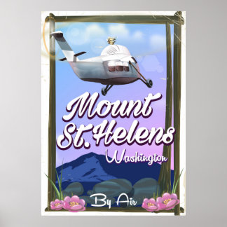 Mount St. Helens Washington Travel poster