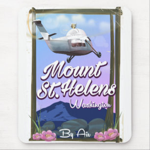 Mount St. Helens Washington Travel poster Mouse Mat