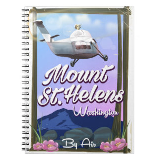 Mount St. Helens Washington Travel poster Notebook