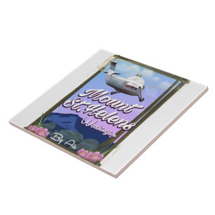 Mount St. Helens Washington Travel poster Tile