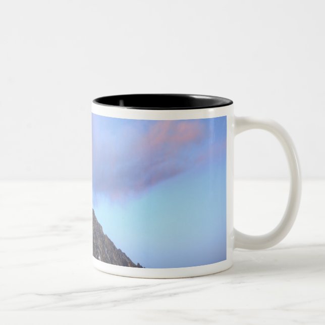 Mount Stuart, at sunset Two-Tone Coffee Mug (Right)