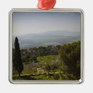 Mount Tabor, site of biblical transfiguration Metal Tree Decoration