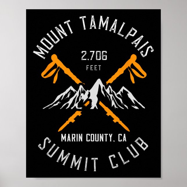 Mount Tamalpais Hiking Marin County California  Poster (Front)