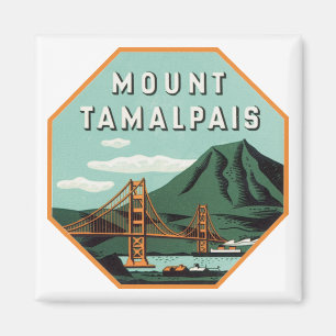 Mount Tamalpais Luggage Label Magnet