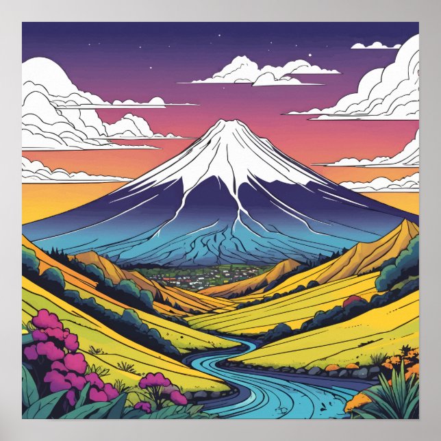 Mount Taranaki Poster (Front)
