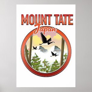 Mount Tate Japan travel logo Poster
