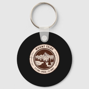 Mount Teide Spain Hiking Skiing Vintage Key Ring