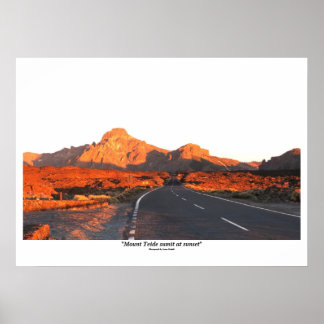Mount Teide sumit at sunset Poster