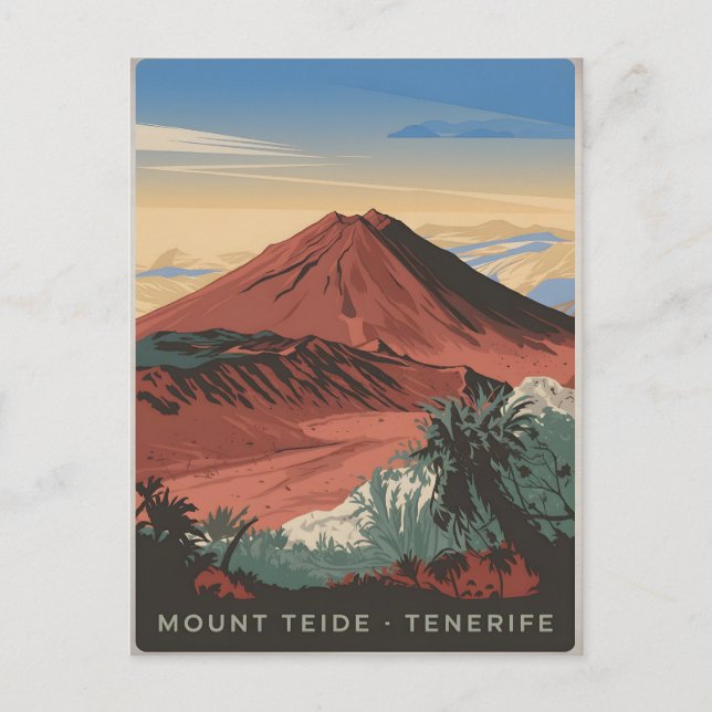 Mount Teide Tenerife vintage Postcard (Front)