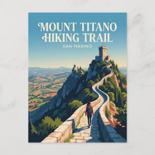 Mount Titano Hiking Trail San Marino Postcard
