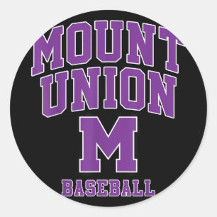 Mount Union Baseball Arch Vintage Design For Men W Classic Round Sticker