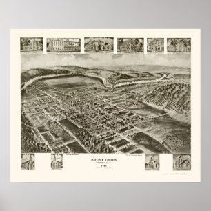 Mount Union, PA Panoramic Map - 1906 Poster
