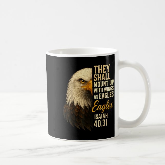 Mount Up Wings As Eagles Isaiah 40_31 Christian Bi Coffee Mug (Right)